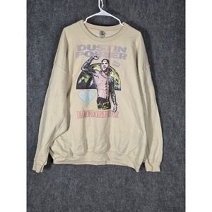 Dustin Poirier Graphic‎ Sweatshirt Mens 2XL Beige Heavy Blend UFC Fighter Casual